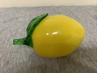 Vintage Murano Style Art Glass Blown Lemon W leaf