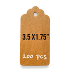 200 Pcs Kraft Paper Tags  Gift Tags  Blank Brown Paper Tags  3 5x1 75 