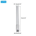 Pencil Extenders  2pcs Art Adjustable Metal Pencil Holder Lengthener  Silver