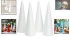 4-pack Of Cone-shaped Foam Cones - Perfect For Holiday Decor   Diy Projects