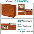 Full Grain Leather Wallet Men   Bifold   Rfid Blocking  Minimalist Front Pocket