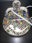 Jerusalem Pottery Hand Painted  Flask   Vase 6 75  Tall