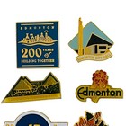 Lot Of 8 Edmonton Alberta Canada Lapel Pins Vintage Travel Vacation Souvenirs