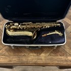 Vtg Conn Alto Saxophone Brass Gold Lacquered Hand Engraved N62609 With Case