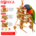 Bonka Bird Toys 1145 Mahogany Jumble Vine Leather Small Medium Parrot Cage Chew
