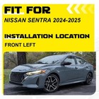 Front Bumper Fog Light Cover Driver Left Side For 2024-2025 Nissan Sentra Black