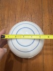  scarce  Vintage Art Deco Milk Glass Globe Shade john C  Virden Co  Blue Circles