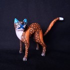 Beautiful Oaxacan Wood Carving Cat Alebrije  Mexican Folk Art 