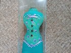 Dritz Collectible Cushions Pin Cushion Keepsake Novelty Dress Form Turquoise Box