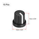 10pcs 6mm Shaft Knob Effect Pedal Amplifier Black Potentiometer Knob White Mark