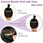 Clearance Natural 4 Pieces Clip In Hair Extensions 11 Clips Full Head As Human M