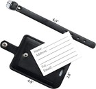 Luggage Bag Tags Leather Travel Id Labels Suitcase Name Tags With Snap