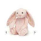 Jellycat Authentic Medium Blossom Blush Bunny Cherry Plush Toy Nwt
