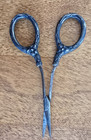 Vintage German Sterling Silver Embroidery Scissors Ornate Floral Handles