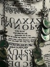 70   s 80   s 7-up Bottle Cap  Bottle Top Necklace Lined With Vtg Abstract Pattern 