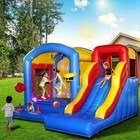 15ft Commercial Pvc Inflatable Bounce House Slide Playhouse Kids Led Party Night