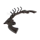 Cross Guns Wall Hook Pistol Revolver Key Rack Cast Iron Western Antique Style