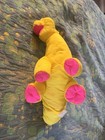 Vintage 1992 Fisher Price Dino Roars Yellow Puffalump Dinosaur Plush Nylon 