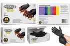 Black Nitrile Disposable Gloves Large 100 Count Powder Free Food Grade Fda