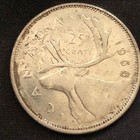 1968 Canada 25 Cents Silver Coin - Xf  extra Fine  Condition
