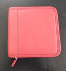 Vintage New Coach Red Leather Music Cd Dvd Travel Case