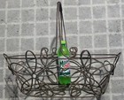 Vintage - Large Wrought Iron Basket - Hanging Planter - Flowers 