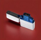 Zippo Double Torch Butane Lighter Insert Blue High Polished Aluminum Retired