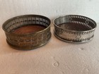 Vintage Silverplate Wine Coasters  Pair