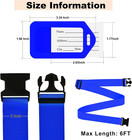 8 Pack Luggage Straps And Tags Set  4 Straps  4 Tags   Luggage Straps For Sui   