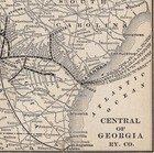 1900 Antique Central Of Georgia Railway Map Vintage Georgia Railroad Map 2897