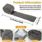 Sukh Steel Wool 0000 10oz 20ft  - 0000 For 2 75 In X 10 Ft  Grey
