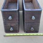4 Vtg Matching Singer Treadle Sewing Machine Drawers Oak Veneer Nice