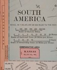 Antique 1885 Monteith Map Of South America