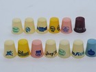 Vintage Gas Auto Advertising Thimbles -shell  Mobil  Jeep  Phillips 66  Goodyear