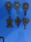 Vintage Wilton Cast Iron Trivets - Set Of 6  Black - Excellent Condition
