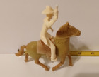 Vintage Tiny Horse And Rider Possibly Roy Rogers And Trigger 1950s Ideal Or Marx