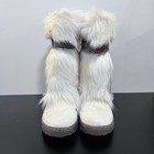 Bearpaw Kola Ii Mid-calf Snow Boot White Fur Feather Women   s Us 10 Eu 41