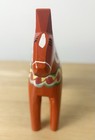 Vtg  Nils Olsson Hand Carved painted Wooden Dala Horse Red floral Pattern Sweden