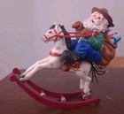 Vintage 1994 Enesco Christmas Tree Ornament Rockin  Ranger Santa Rocking Horse