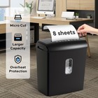 8-sheet Micro Cut Paper Shredder With Handle 4 Gallons Shreds Credit Card staple
