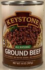 6 Canned Ground Beef          Usa Made Keystone Meat 14 Oz Exp 2030 Emergency Food