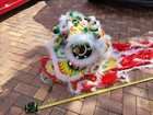 Authentic Chinese New Year Dragon Lion Ceremonial Mask Head Piece Rare 