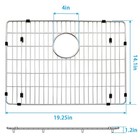 Ebg1914 Stainless Steel Sink Grid And Protector  19  X 14  With Rear Drain Fo   