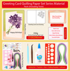 Wizardi Greeting Card Making Kit  Lilac Flowers Diy Quilling Kit F07m3-5-fl1