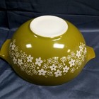 Vtg Pyrex Spring Blossom Green Cinderella Mixing Nesting 4 Bowl Set Crazy Daisy