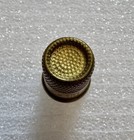 Vintage Gold Tone Brass Thimble Ez 11 Sewing Needlework