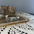 Old Pawn Native American Turquoise Bracelet Made With Coin Silver