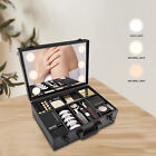 Makeup Train Case W  Led Light   Mirror  Jewelry Storage Box Cosmetic Organizer