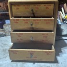  vintage Antique Wooden Ace Combs Display Advertising Case Drawers