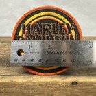 Vintage Harley Davidson Motorcycles Usa 3 5 In Circle Patch Black Yellow Orange